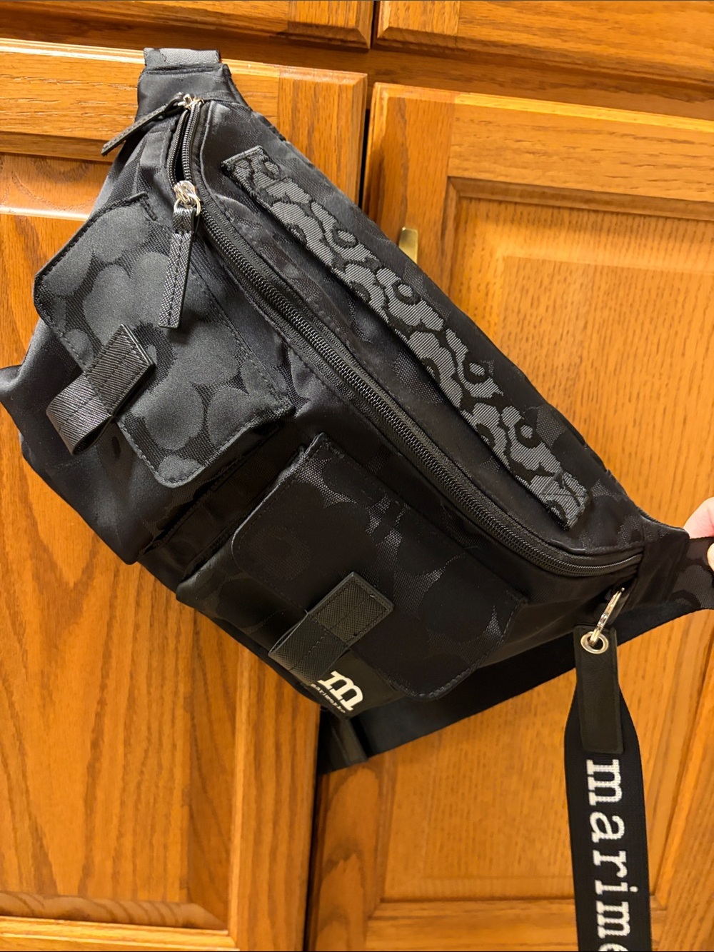 Marimekko Black Patterned Belt Bag